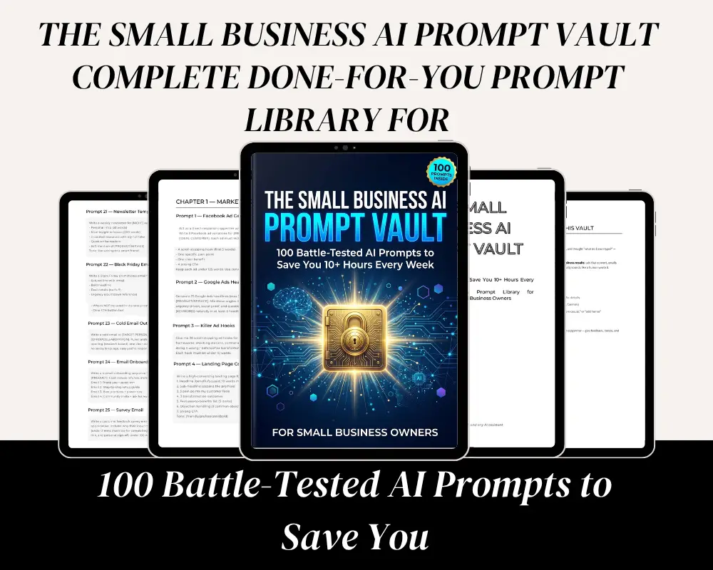 Small Business Owner’s AI Prompt Vault: Ready-to-Use AI Prompts for Marketing