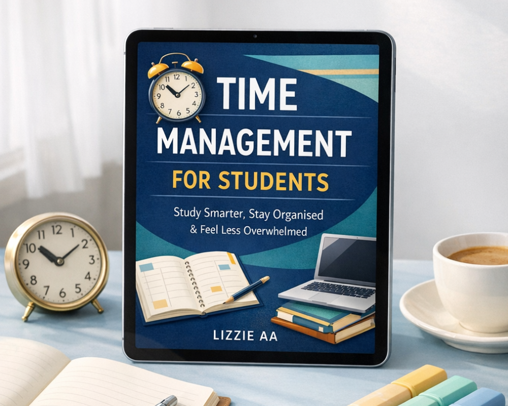 Time Management for Students printable study planner and productivity guide by LIZZIE AA