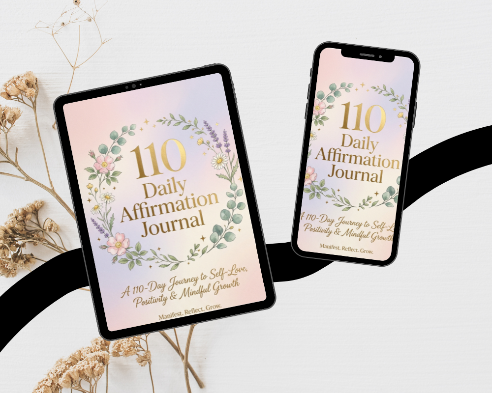 110 Daily Affirmation Journal for confidence, self-love and positive thinking by LIZZIE. AA