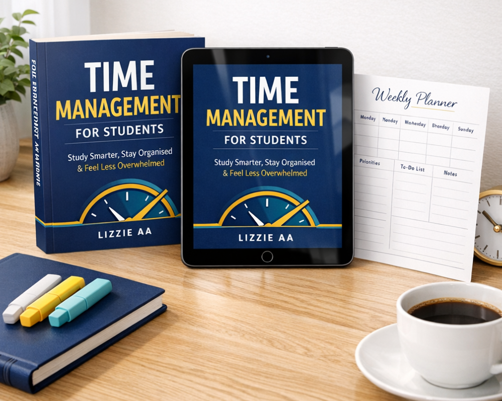 Time Management for Students printable study planner and productivity guide by LIZZIE AA