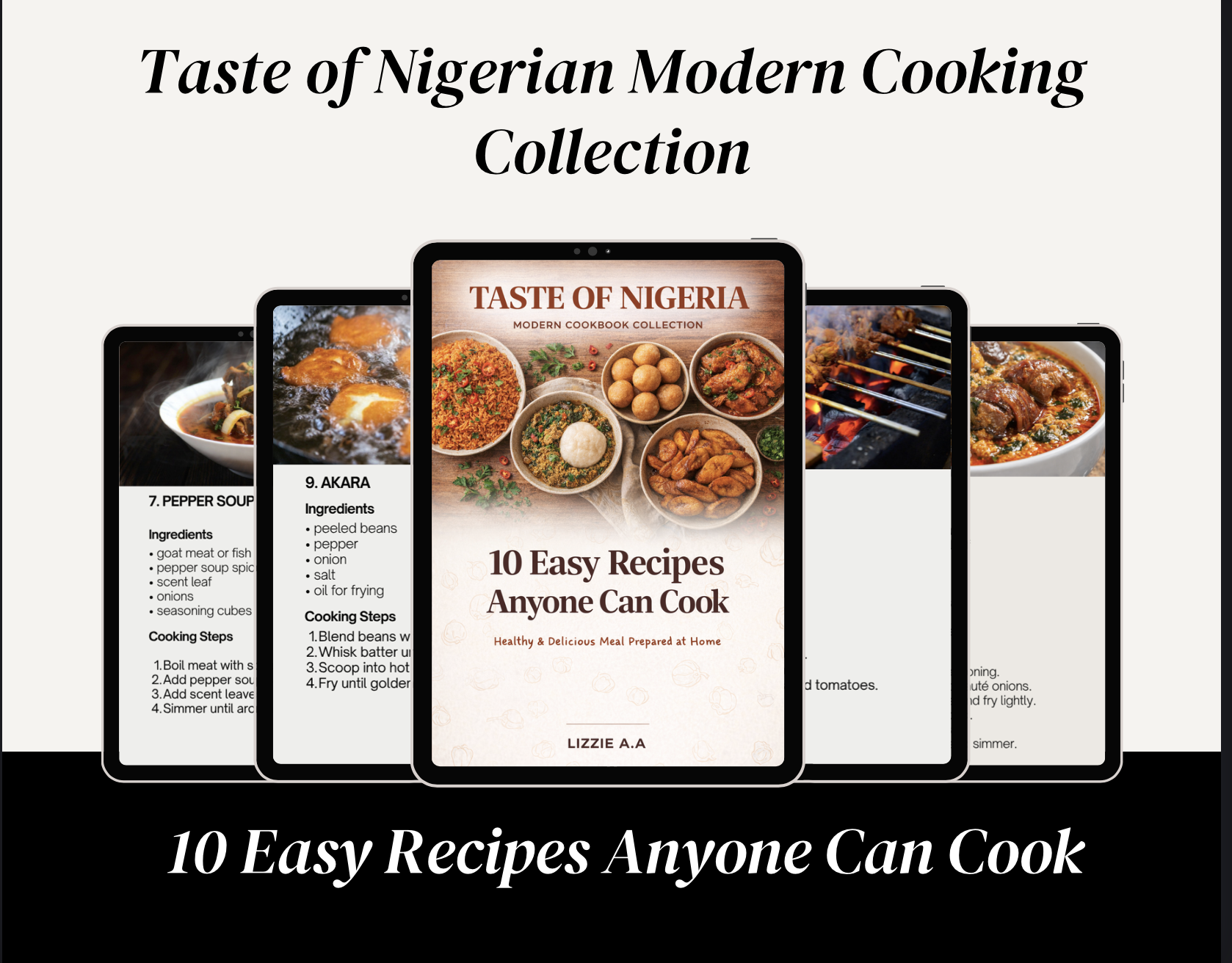 Taste of Nigerian Modern Cooking recipe eBook by LIZZIE. AA