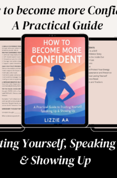 How to Become More Confident ebook and printable workbook preview by LIZZIE AA