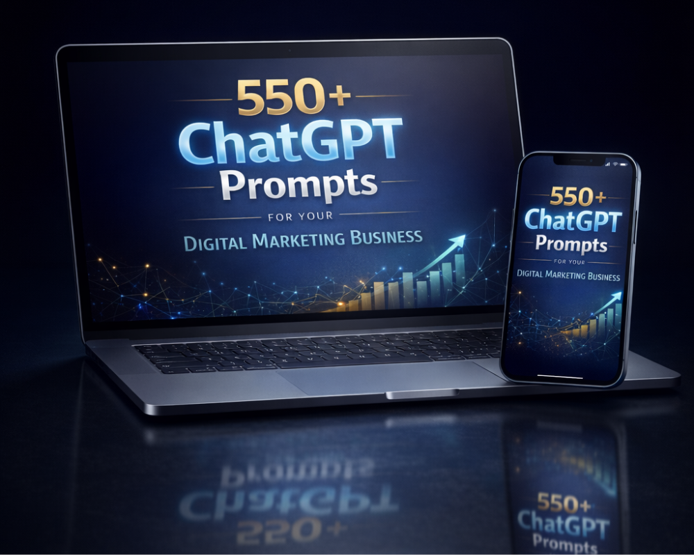 550+ ChatGPT prompts for your digital marketing business to create content, attract clients, improve SEO, and grow your online business