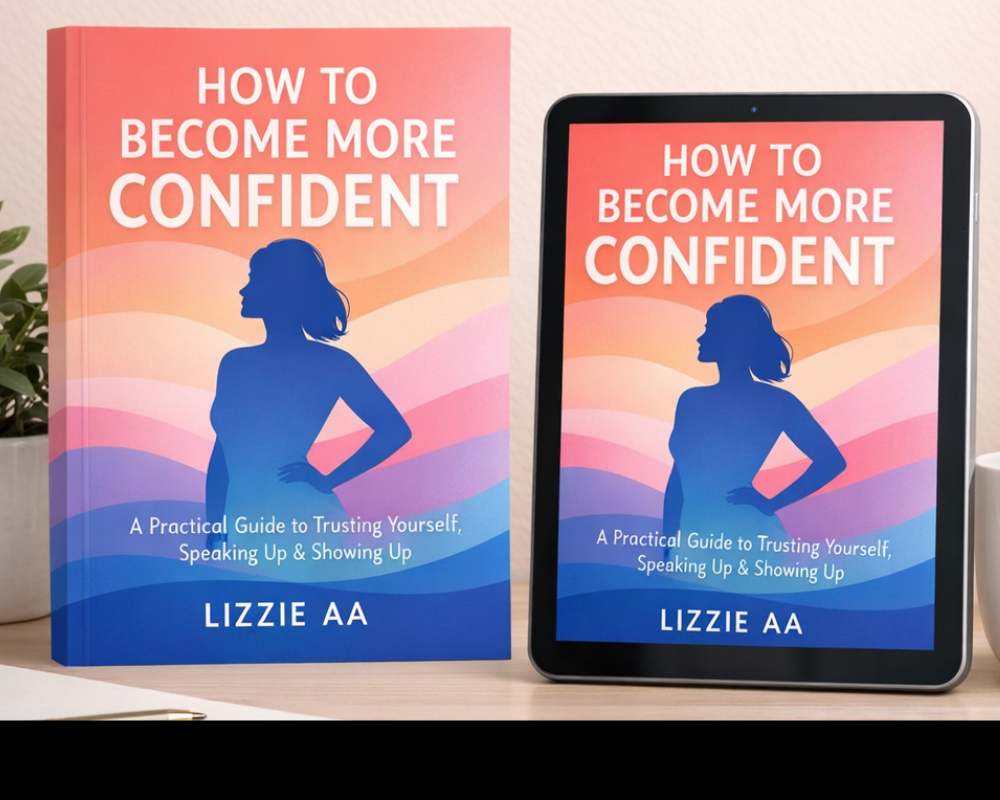 How to Become More Confident ebook and printable workbook preview by LIZZIE AA