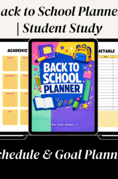 Colorful Back to School Planner cover